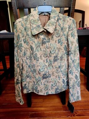 Liz Claiborne Tapestry Floral Button-Front Women's Jacket